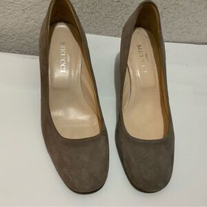 Sesto Meucci Suede Leather Rounded Toe Stacked  Heels